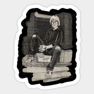 Sophia Petrillo Watercolor Vintage BW Sticker